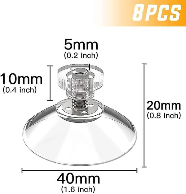 Sugpropp 40mm, 8 st Sugproppar M5 Gängor Rostfritt Stål, Sugproppar