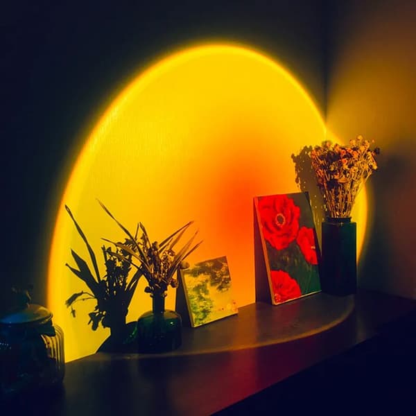 Solnedgangslampe, solnedgangslampe, projektorlampe, bordlampe, USB LED-lampe