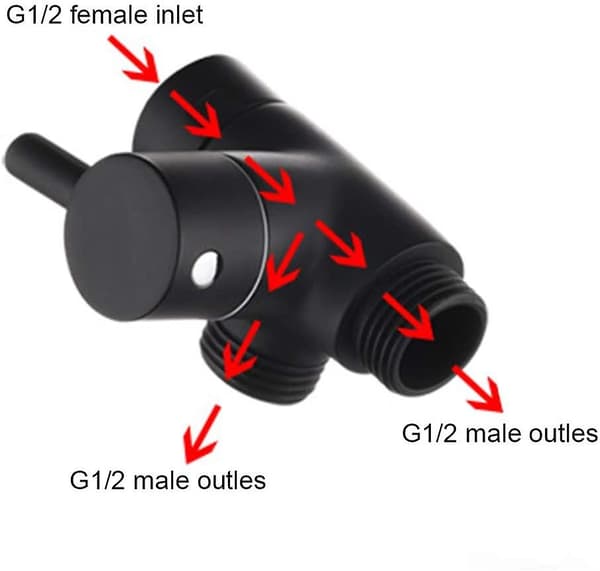 G1/2 3-vägs duschsystem ersättningsenhet i mässing