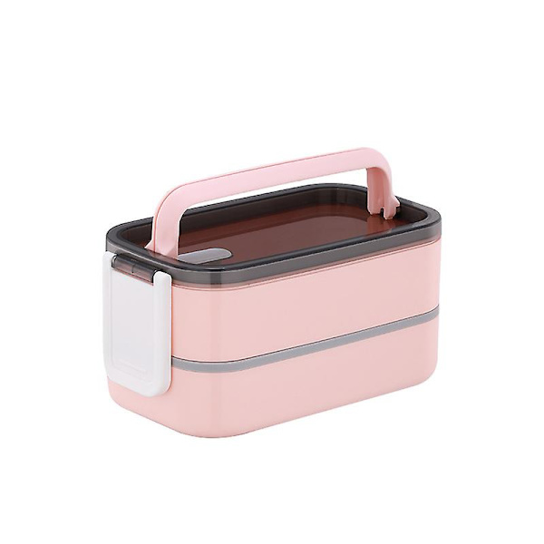 Barns bärbar matlåda med fack 1400ml (rosa) 1 st