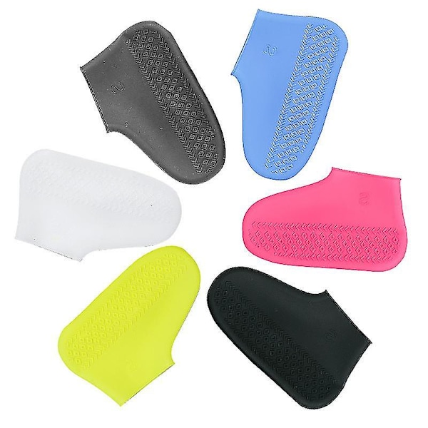 Vattentäta skoskydd i silikonmaterial, unisex, 2 par - gula - L