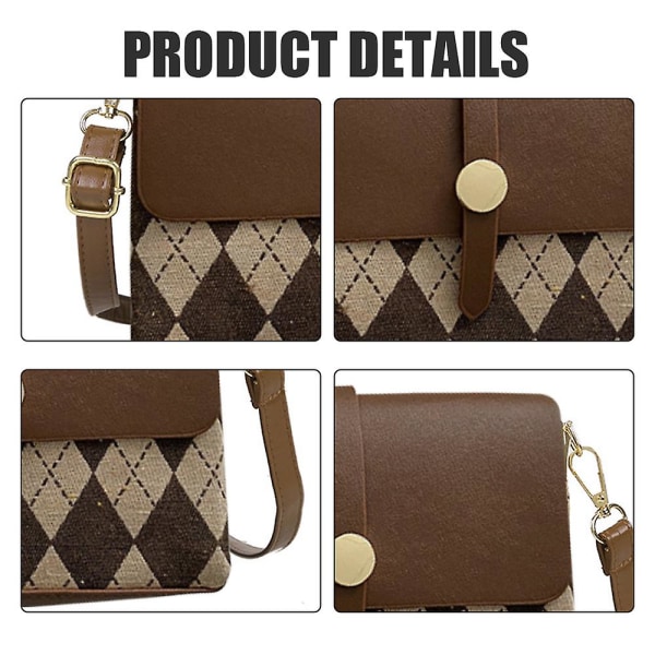 Crossbody-väska axelväska för kvinnor små handväskor mode
