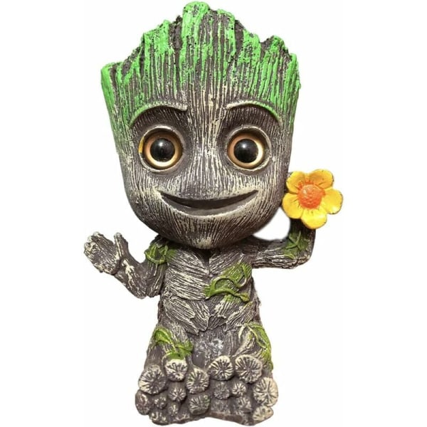 Groot Air Bubbler Aquarium Decorations - with air bubble stone resin ornament for aquariums