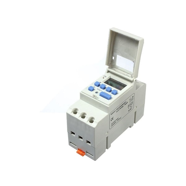 Digital programmerbar LCD-timer 220V-240V AC 16A tidsreläomkopplare DIN-skena installation