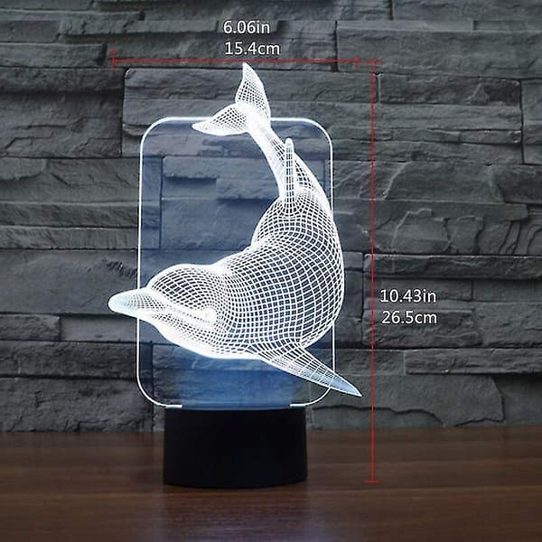 3D optisk illusionslampe LED nattelys, optisk illusionsnatlampe 16 farver
