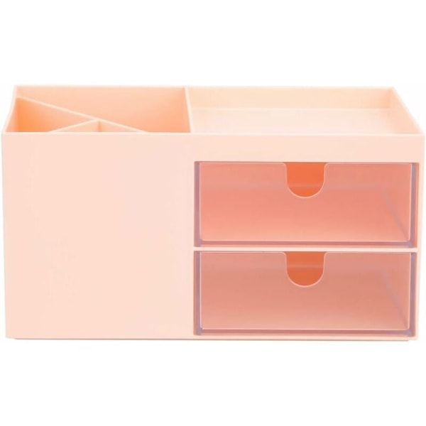Pöytäkoneen organizer korujen paperitavaroiden säilytyslaatikko (vaaleanpunainen)