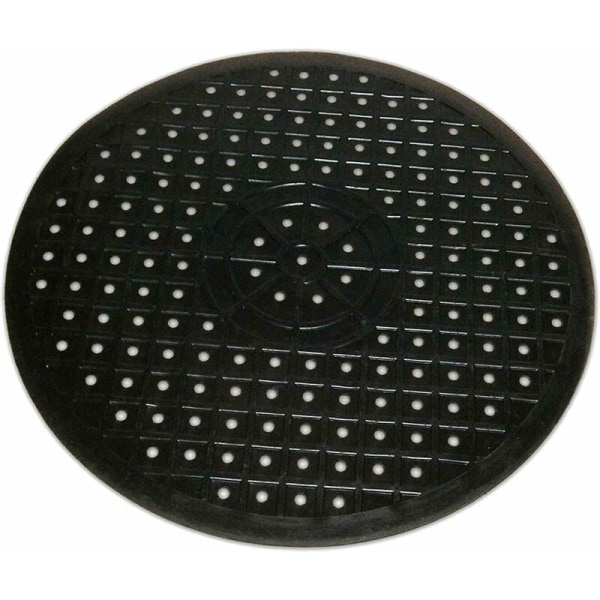 Blød gummivask skridsikker vaskbeskyttermåtte Praktisk afløbsmåtte Velegnet til køkkenvask eller bordplade (rund sort)