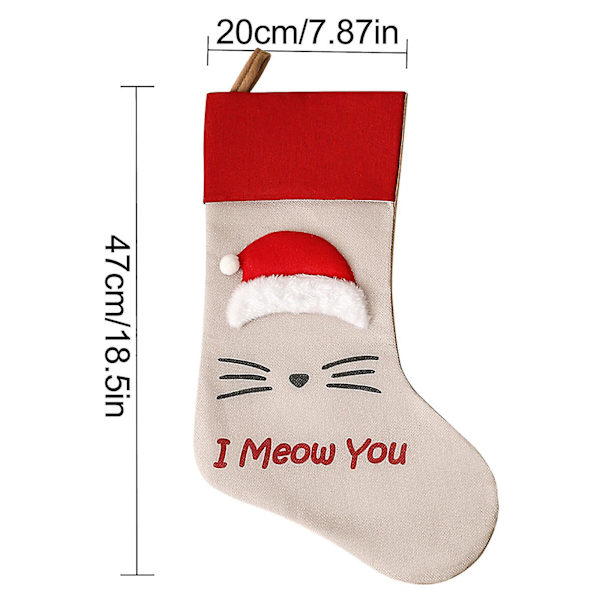 Julgranshänge med katt- och hundtassar, juldekorationer, julsäckar, presentpåse