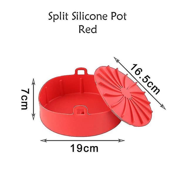 Silikon Air Tillbehör Non Stick Bakning Split Pot Silikon Pan-1（16cm，Coffce）