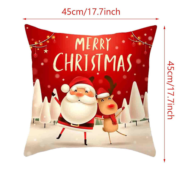 Jultomte Kuddfodral Kuddar Case Jul Hem Soffa Kasta Dekoration 4st