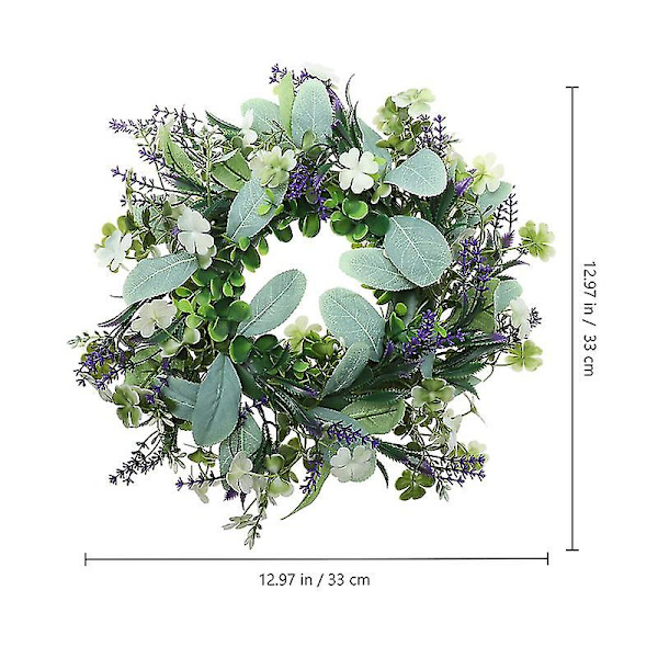 1 st vårfärgad girlang dekoration dörrhängande girlang simulerade blad girlang grön