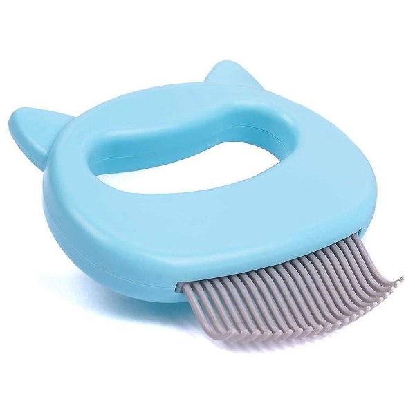 Husdjursmassage kam mjuk borste kam hårborttagningsverktyg (blå)