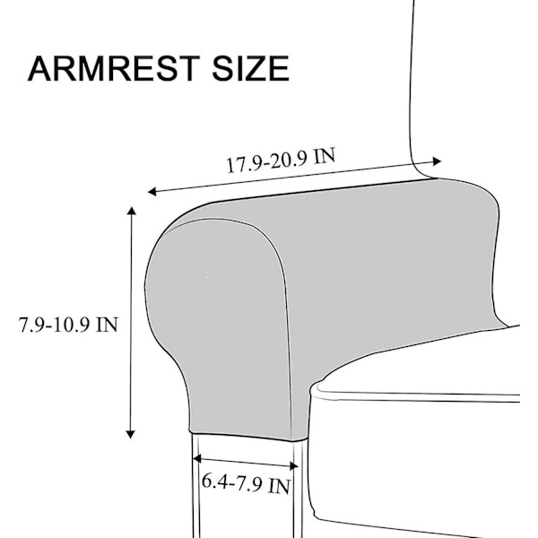 Fåtöljöverdrag, Set om 2 Jacquard Stretch Fåtöljöverdrag Anti-Slip Sofamöbelöverdrag (Aprikos)