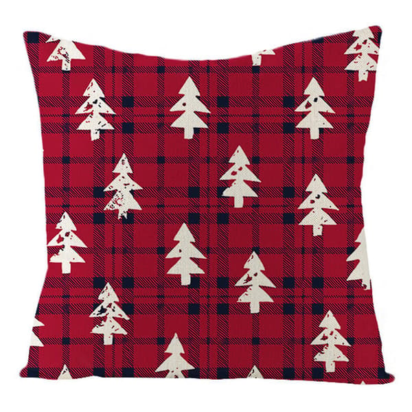Ny 1-pack Julbomullslinne Kuddfodral Soffa Kuddfodral Heminredning