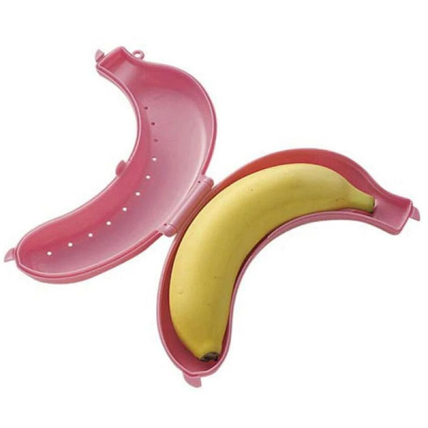 3-pack bananlåda skyddande låda behållare utomhus resebanan förvaringslåda barn utomhus lunch söt frukt förvaringslåda stativ