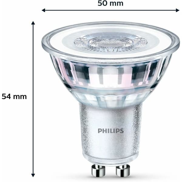 LED-spotlightlampa GU10 50W Varmvit, Glas, 2-pack