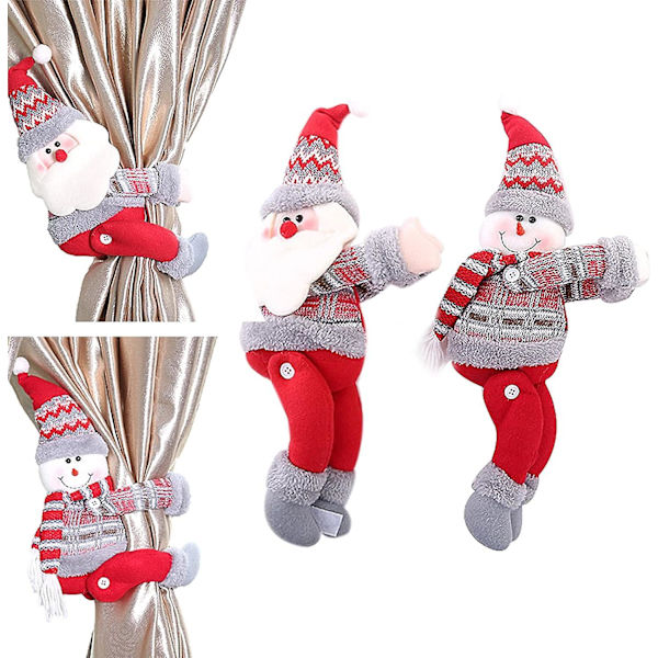 Julgardinstång 2-pack Julgardinspänne Julgardinbindning Gardinspänne Fixer Dockgardinstång Fixer Gardinklämma