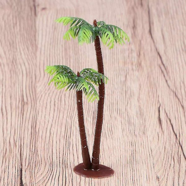 5 st Miniatyr Kokos Palmträd i Plast, Krukor för Bonsai, Hantverk, Mikrolandskap Yo