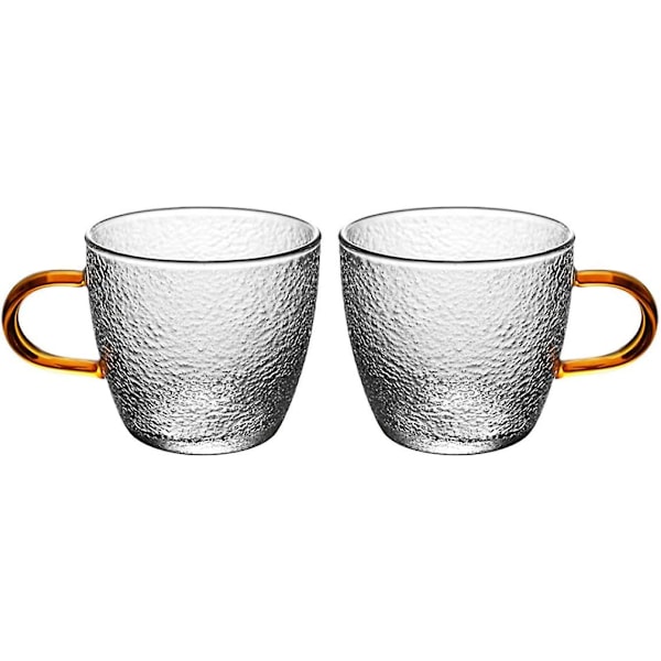 2 stk. Koppe Transparent Kaffe Vand Små Tilbehør Te Glaskop Med Håndtag
