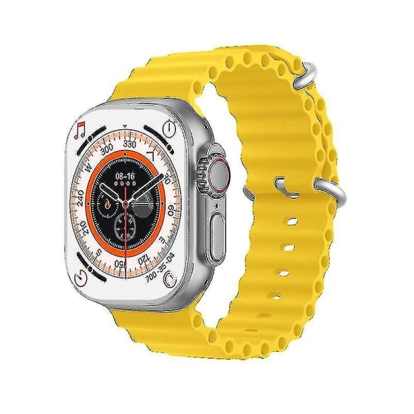 2023 Ny - T800 Ultra Smart Watch Hd Storskärm Magnetisk Trådlös Watch Bluetooth Call Heart Rate Sleep Monitoring Smartwatch（Gul）