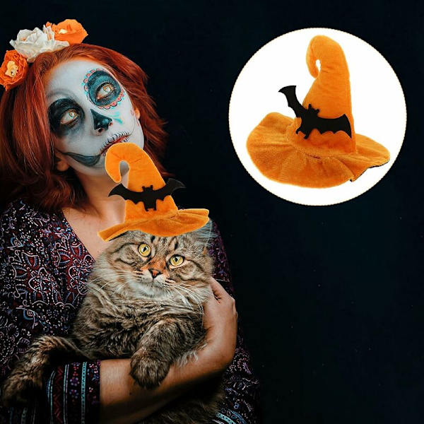 Husdjursdräkt Cosplay-dräkt Cosplay Häxhatt Haulière Husdjurshatt Stenhuvudbonad Kläder för Liten Katt Kattunge Hund Hund Husdjur Halloween-temafest