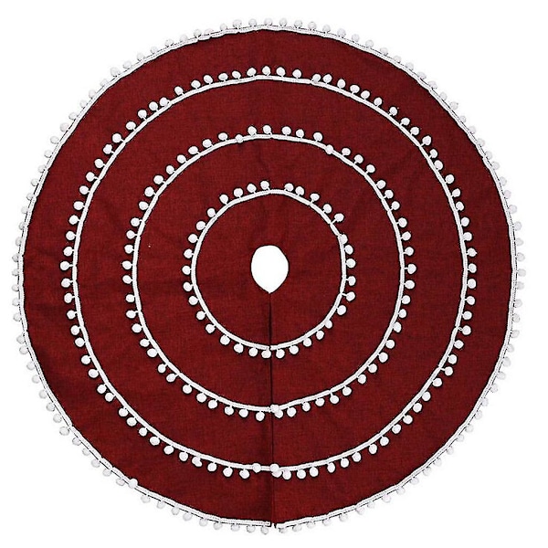 Juldekoration Vit Boll Rund Linne Trädklänning Atmosfär Layout