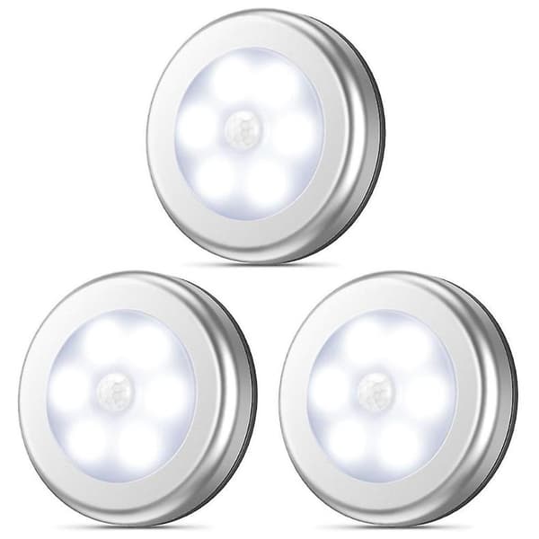 LED-garderobslampor med rörelsesensor och kontroll, dimbar belysning under skåp och bänkar, magnetisk fästning för sovrum och kök (3-pack)