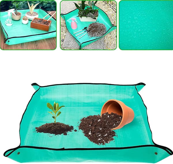 Trädgårdsmatta för omplantering, vattentät trädgårdsplanteringsmatta 100x100cm