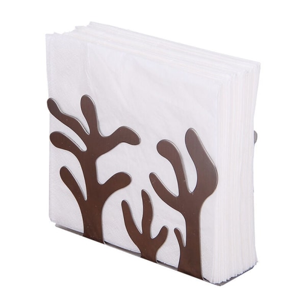Servetthållare i rostfritt stål, Triumph Tree-formad pappersservetthållare för matbord, köksbänk