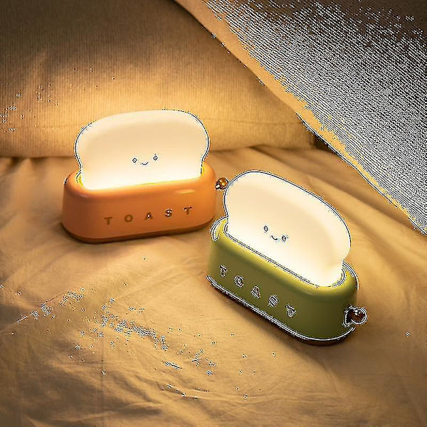 1 st Kreativ Toast Nattlampa, Led Brödmaskin Nattlampa, Usb Laddning, Dimbar Sovrum