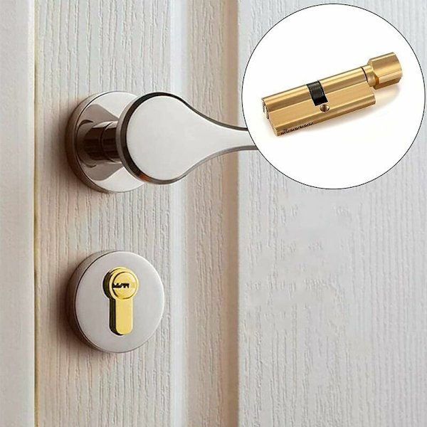 Cylinder 70mmx29mm Säkerhetslåscylinder Hemcylinder Låsknopp Ytterdörr Entrélås Dörrcylinder Euro Låsprofilcylinder, 2-pack