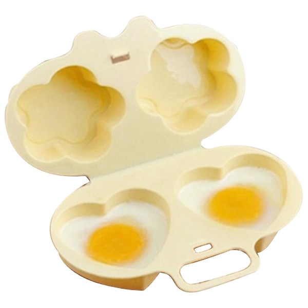 Äggpocherare 2 hålrums mikrovågsugn frukostmatlagningsredskap äggkokare-4