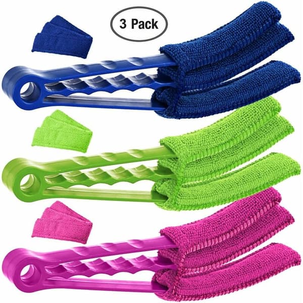 3 pölyharjan sarja kaihtimille, ilmastointilaitteille - 3 mikrokuitukannella