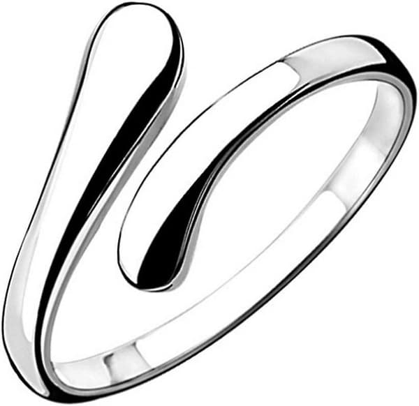 Enkel justerbar ring i sterlingsilver för kvinnor
