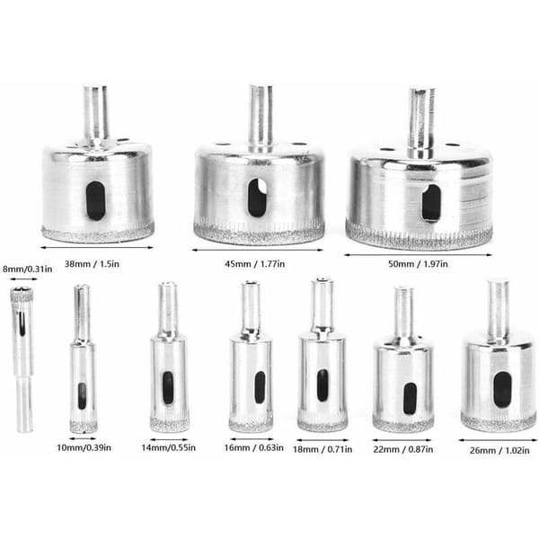 Triomphe 10 st 8 mm-50 mm Hålsåg Diamant Hålsågsbits