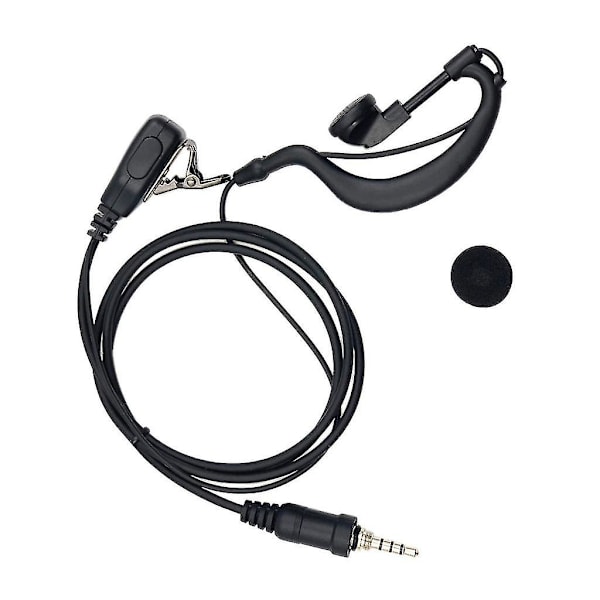 G-formad öronkrok mikrofon öronmussla headset för Yaesu radio Vx-6r 1 stift