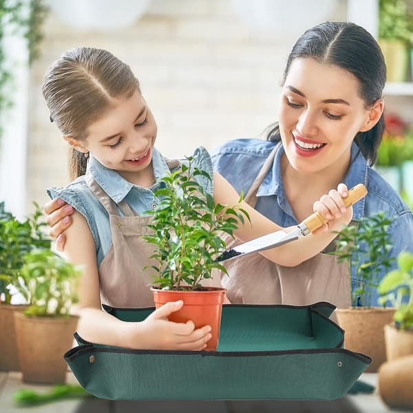 Omplanteringsmatta, 2-pack Vattentät Omplanteringsmatta Krukväxt Omplanteringsbricka Succulent Omplanteringsmatta
