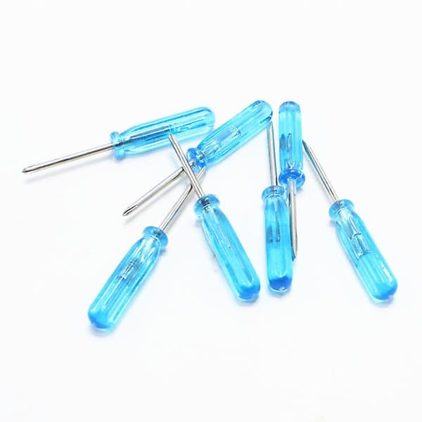 2mm Crosshead Precision Stubby Mini Pocket Skruvmejsel 5 Styck Blå