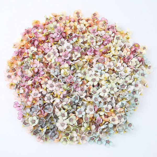 100 st konstgjorda prästkragarblommor i flera färger, små sidenprästkragar, minikonstgjorda blommor för gör-det-själv-kransar och presenter
