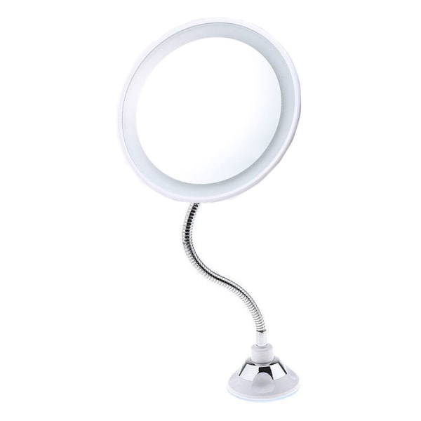 Förstoringsspegel Flexibel roterande ljus LED sugfäste vit och grå krom Triumph 200 x 183 x 68 mm