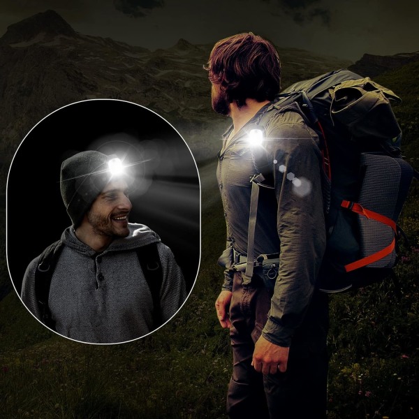 LED clips lys udendørs nat clip løbelys reflekterende USB genopladeligt lys velegnet til jogging, vandreture, camping og løb