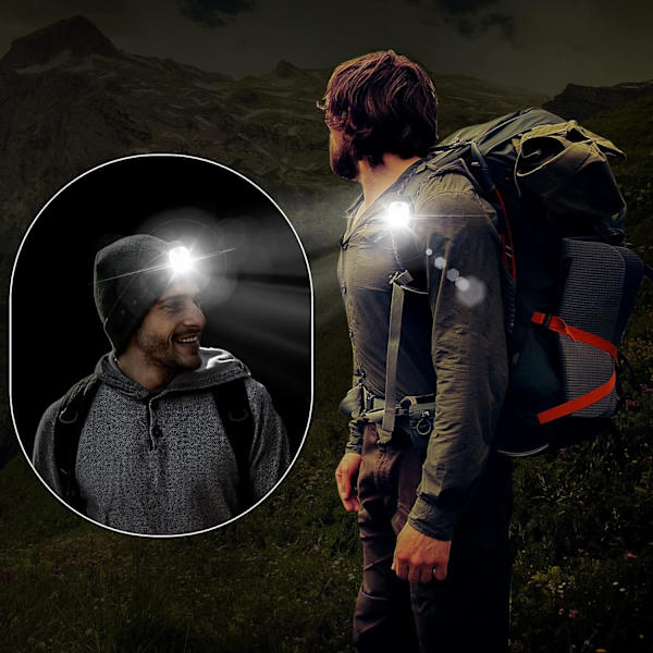 LED-klipslampe til udendørs natklip, løbelys, reflekterende USB-genopladeligt lys, egnet til jogging, vandreture, camping og løb