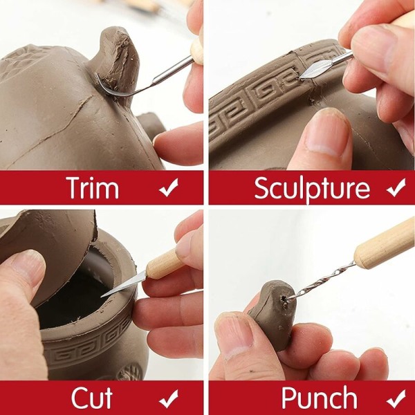 11 st keramikverktyg Keramik lera modelleringsverktyg lera modelleringsverktyg för professionella nybörjare