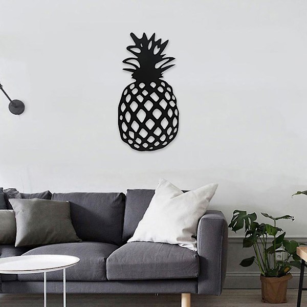 Metallisk ananas skylt smidesjärn dekor prydnad hantverk för inomhus utomhus trädgård gård dekor