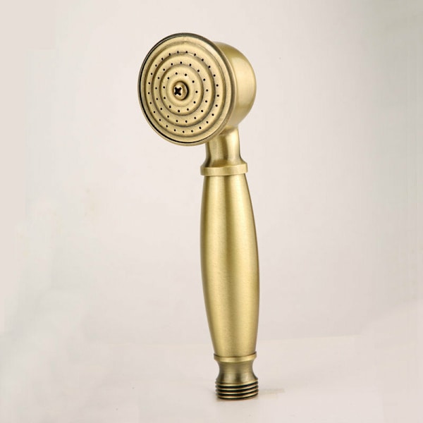 Nostalgisk retro blommmunstycke duschhuvud - mässing guldpläterad (guld mikrofon handdusch)