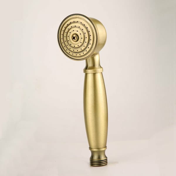 Nostalgisk retro blomsterdyse brusehoved - messing guldbelagt (guld mikrofon håndbruser)
