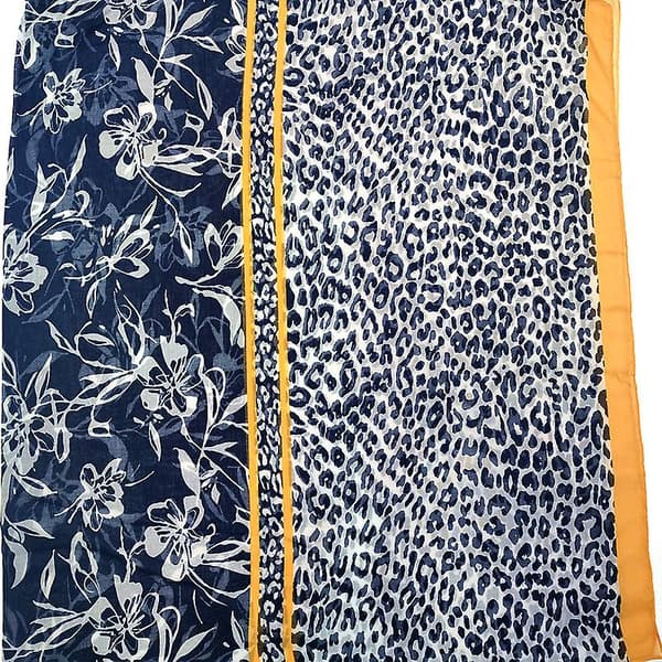 Dam leopardmönstrad blommönstrad sidenscarf lapptäcke sjalscarf 180 cm