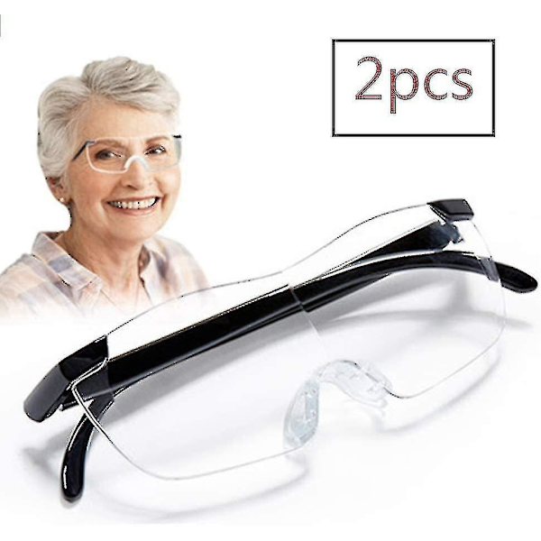 2 st/set Vision Loupes Glasögon 160% Förstoring Presbyopi Gåva För Nål Diy Handmake Syverktyg