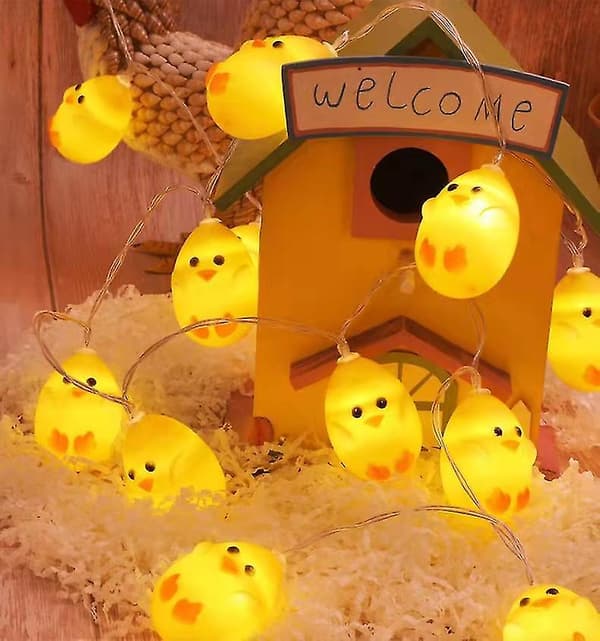 Påskkyckling ljusslinga påskägg lampor-1（G）