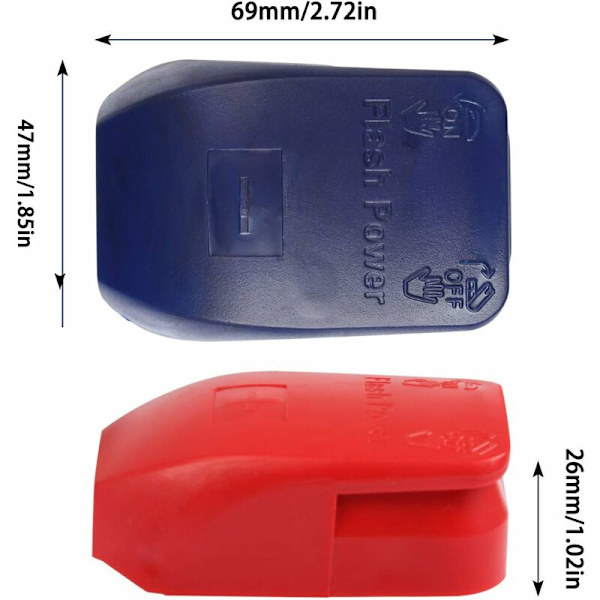 2 stk. bilbatteri-terminaler, hurtige batterifrigivelseskontakter